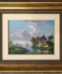 Peisaj olandez - 15x20 cm (Rama 33x37 cm) 40 culori