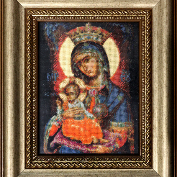 Fecioara Maria cu Pruncul Iisus - 12x16 cm (Rama 22x26 cm) 22 culori - emag