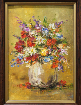 Stefan Murzic - Flori multicolore - 20x15 cm (R23,5x17 cm) - 90 lei